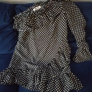 One shoulder ruffle blouse